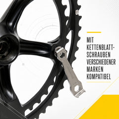 BikePeak Kettenblatt Gegenhalter 9/10 mm Werkzeug für Kettenblattschrauben