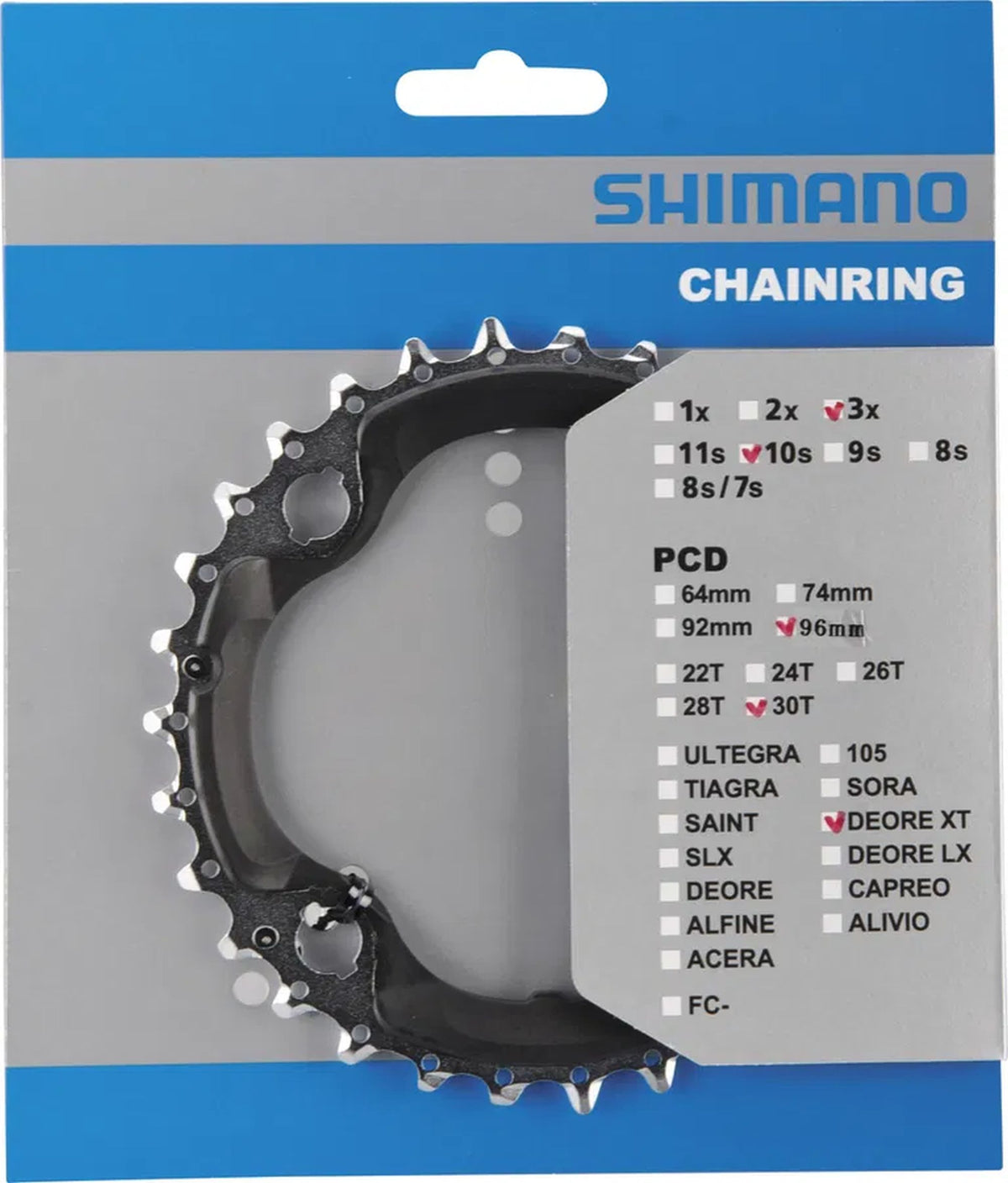 Shimano Kettenblatt Deore XT FC-M782 96mm 30/40 Zähne