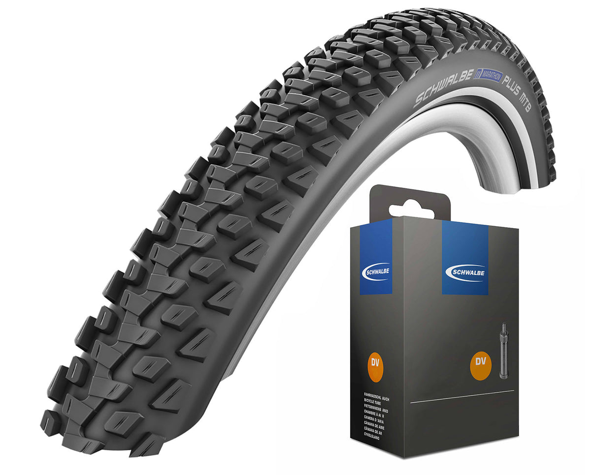 Schwalbe Reifen Marathon Plus MTB Schwarz Reflex 26 x 2,10 (54-559)" + DV