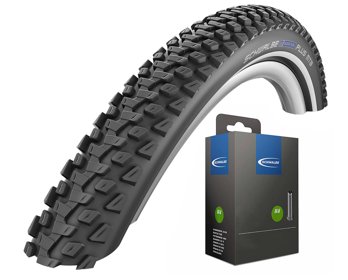 Schwalbe Reifen Marathon Plus MTB Schwarz Reflex 26 x 2,10 (54-559)" + SV