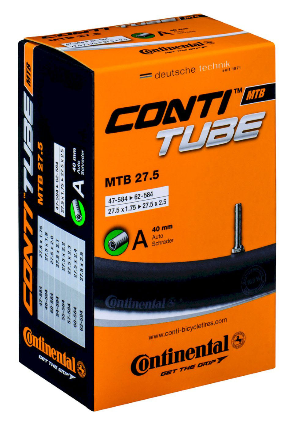 Continental Fahrradschlauch MTB/Tour/Race 26/27,5/28/29  Zoll SV AV DV Ventil