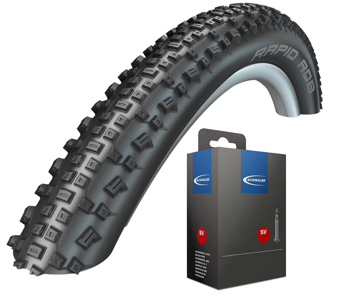 Schwalbe Reifen Rapid Rob Schwarz / Schwarz/Weiß 26" 27,5" 29"