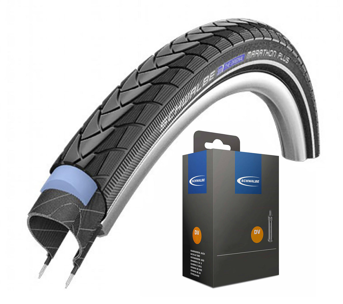 Schwalbe Reifen Marathon Plus schwarz Reflex 28 x 1,00 (25-622)" + DV