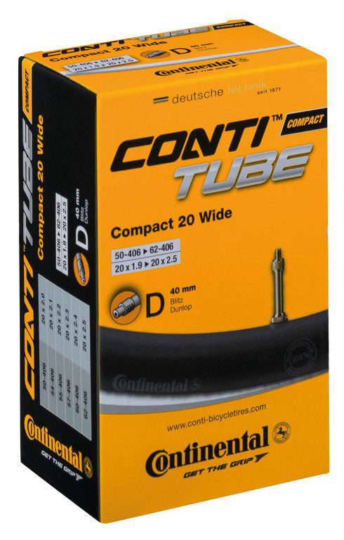 Continental Fahrradschlauch Compact Wide 20“ 50/62-406 DV 40 mm