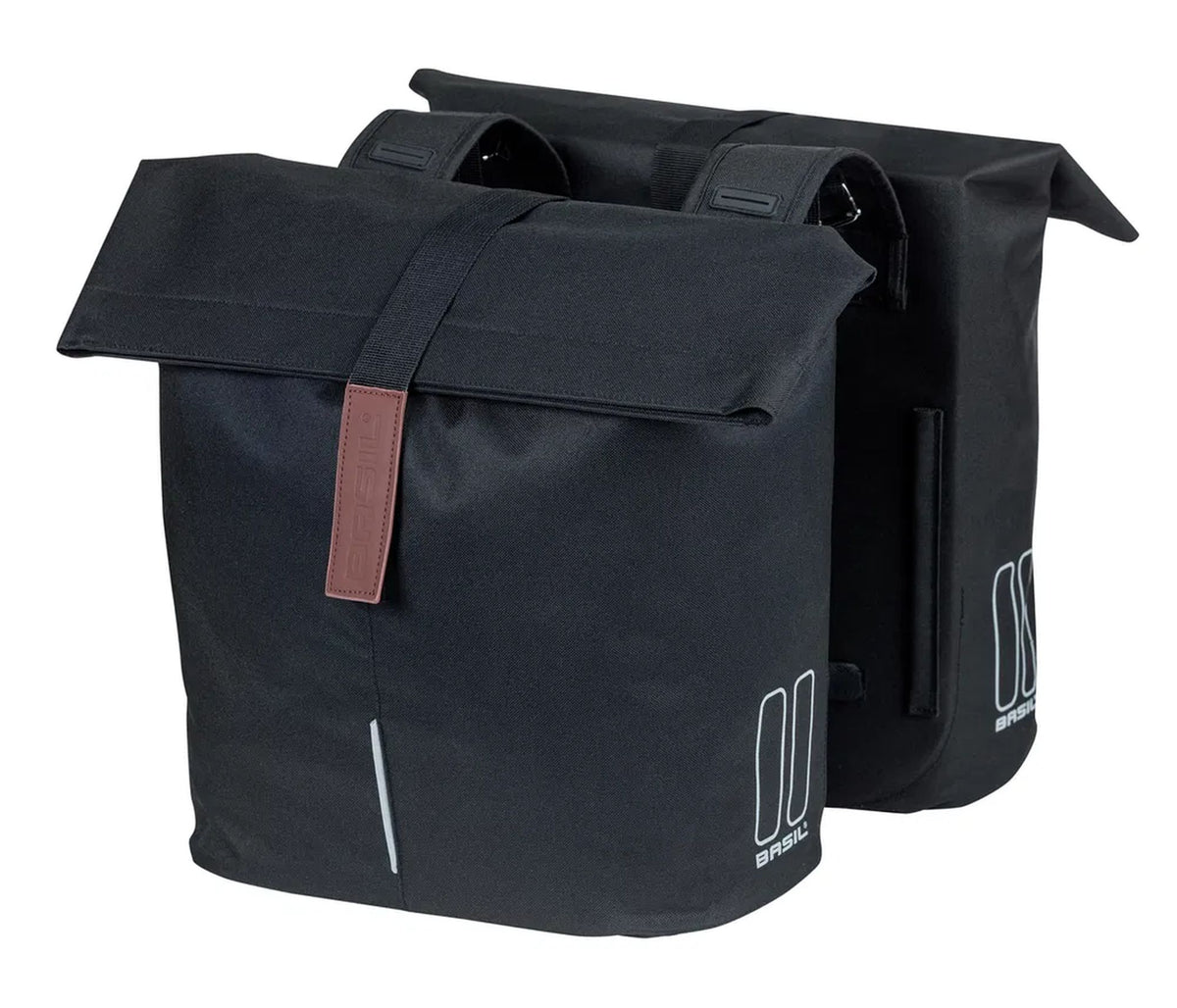Basil Doppeltasche City schwarz 28-32 L Universell