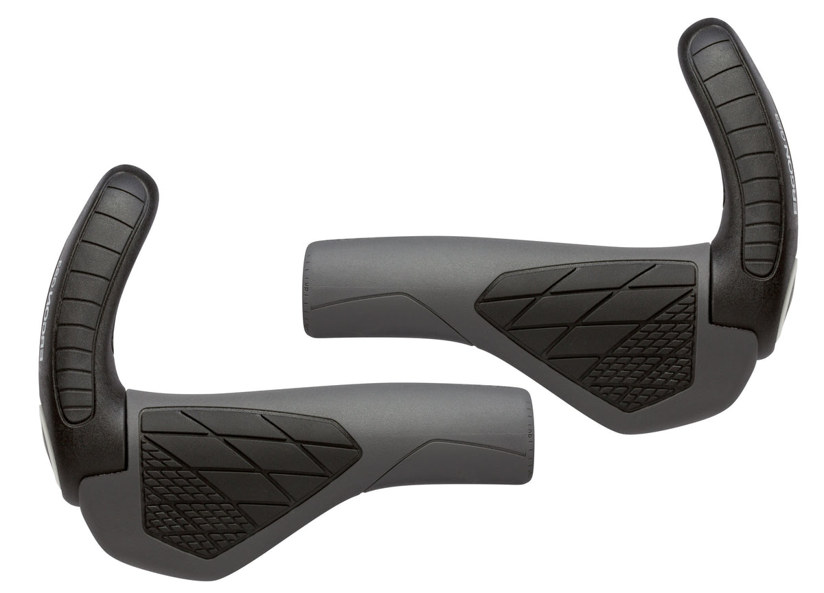 Ergon Lenkergriffe GS3 mit Bar Ends Schwarz/Grau (Paar)