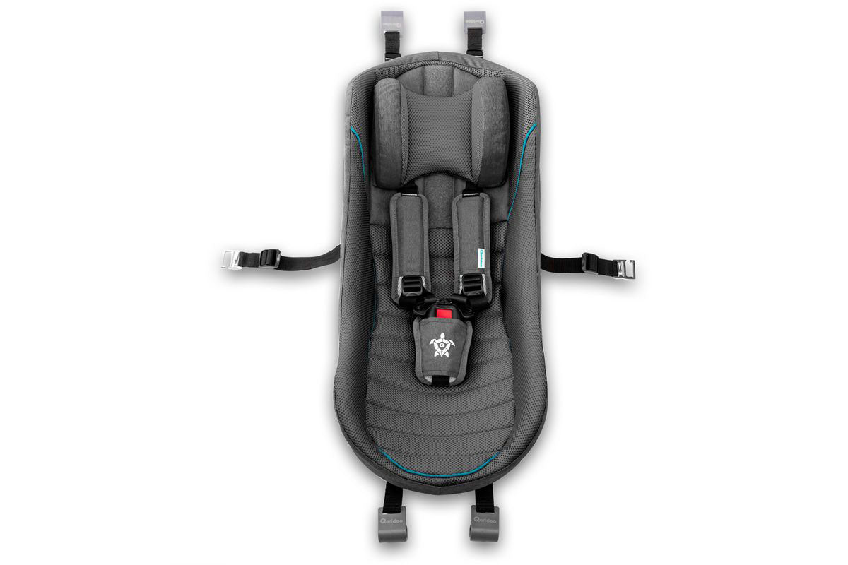 Qeridoo Babyschale (Dunkelgrau) bis 12 kg für Qeridoo Kinderanhänger