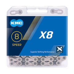 KMC Fahrrad Kette X8 8 Fach 114 Glieder SB-Verpackung
