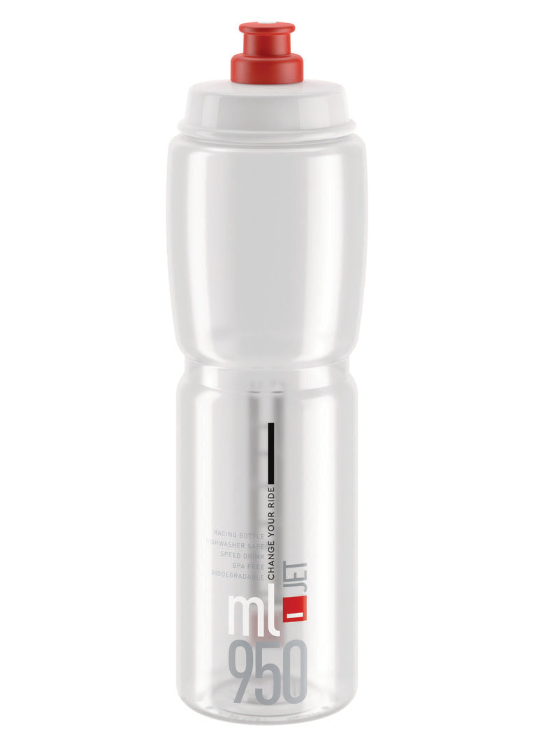Elite Trinkflasche JET Clear klar/rot 950 ml