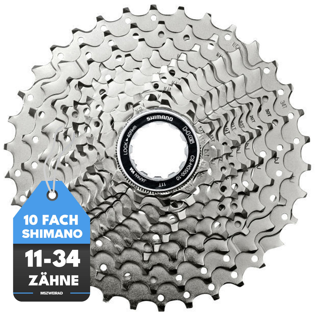 Shimano Kassette CS-HG500 10-fach 11-34 Zähne WVP