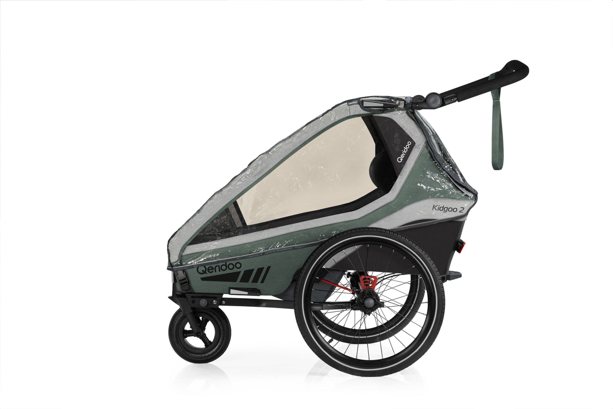 Qeridoo Regenschutz Fahrradanhänger Kidgoo 2 transparent