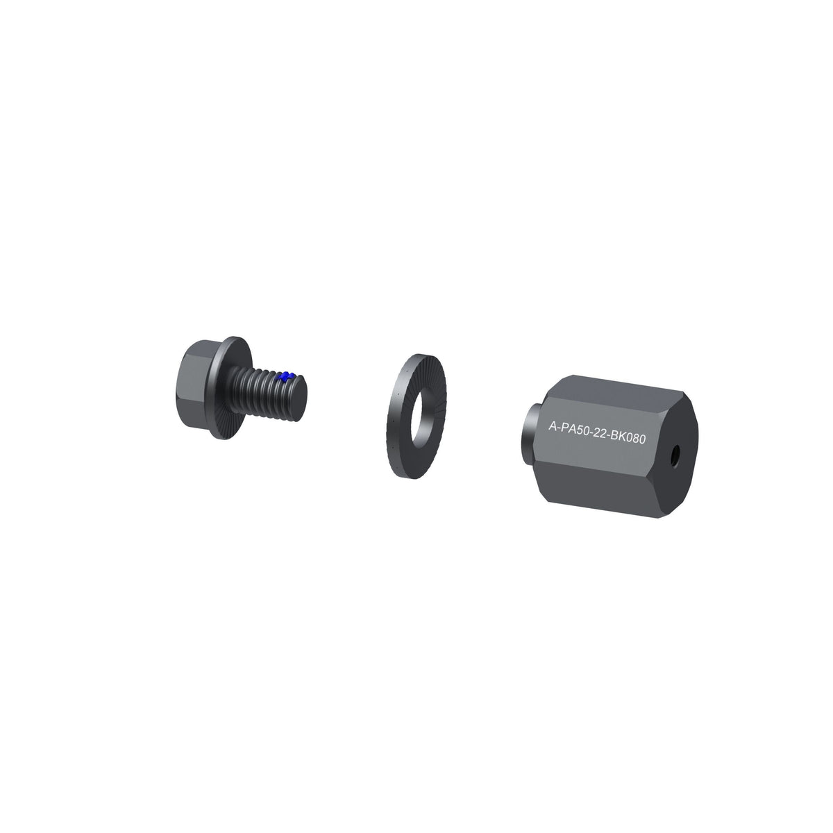 Qeridoo Polygonadapter 5x0,8 Achsadapter schwarz