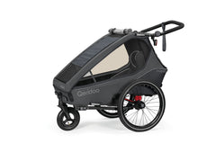 Qeridoo Kidgoo 1 Kinderanhänger 2023 grey | blue | green