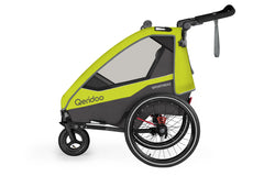 Qeridoo Sportrex 2 Kinder Fahrradanhänger Lime Green 2023