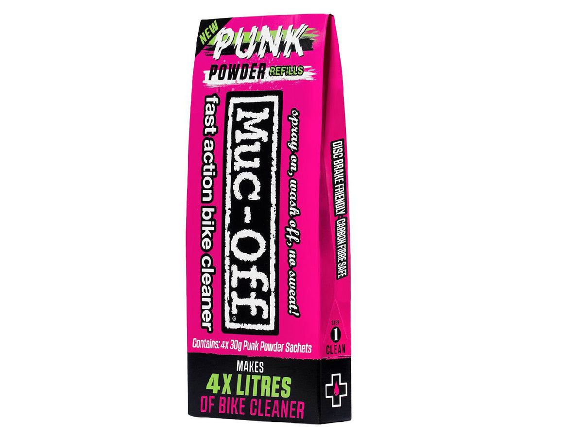 Muc-Off, Schmier-/Pflegemittel, Punk Powder (4 Pack), 2x2-Beutel ergibt insgesamt 4l Bike Cleaner, pink, 100% plastikfrei