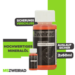 MSZWEIRAD Entlüftungsset für alle Shimano Bremsen inkl. Öl