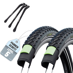 2x Schwalbe Marathon GreenGuard 28 x 1,50 (40-622) Drahtreifen + 3 MSZweirad Reifenheber – Schlauch wählbar
