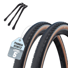 2er Set Schwalbe Fahrradreifen G-ONE RS PRO 28x1.35 700x35C (35-622) Faltreifen + 3 MSZweirad Reifenheber