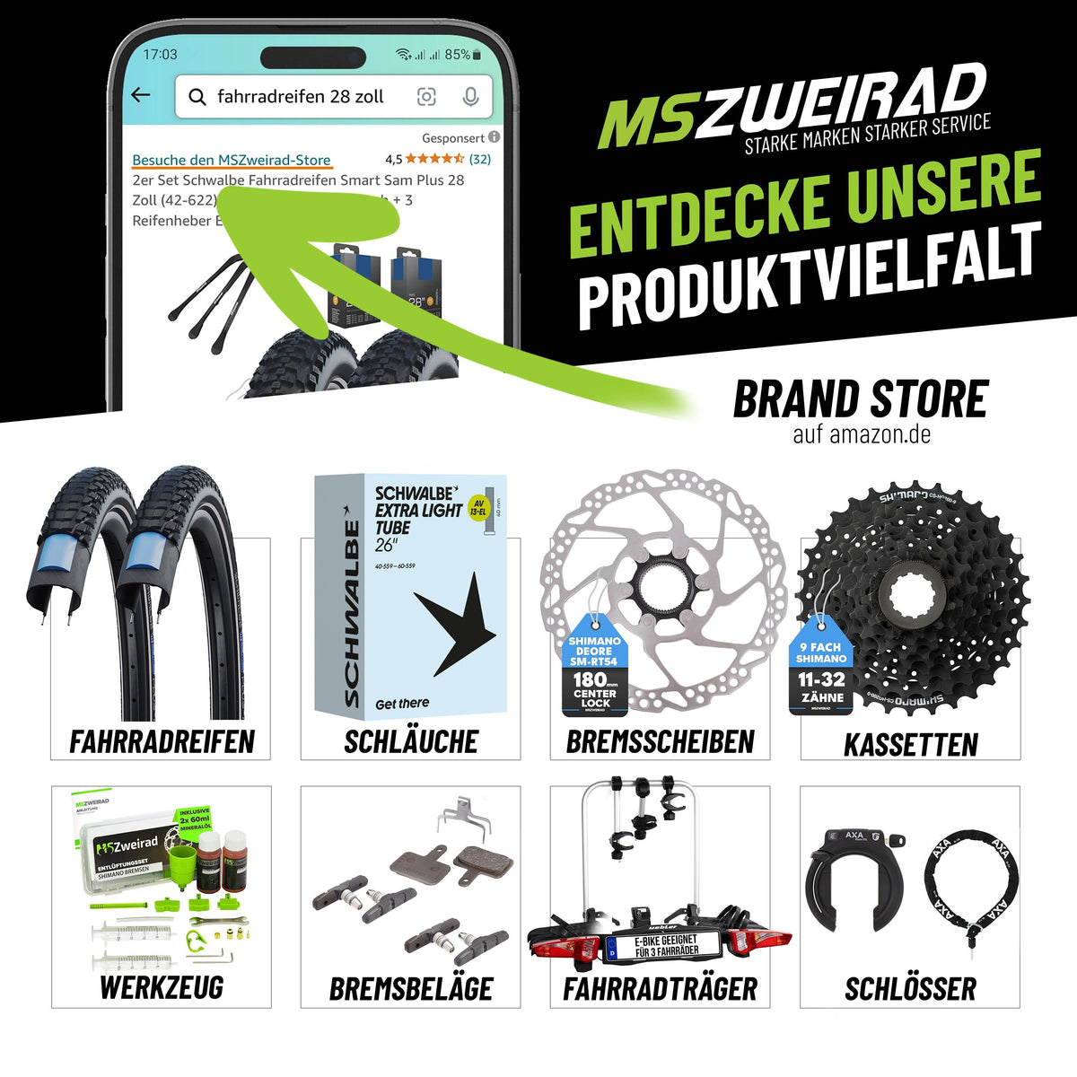 2er Set Schwalbe Fahrradreifen G-ONE RS PRO 28x1.35 700x35C (35-622) Faltreifen + 3 MSZweirad Reifenheber
