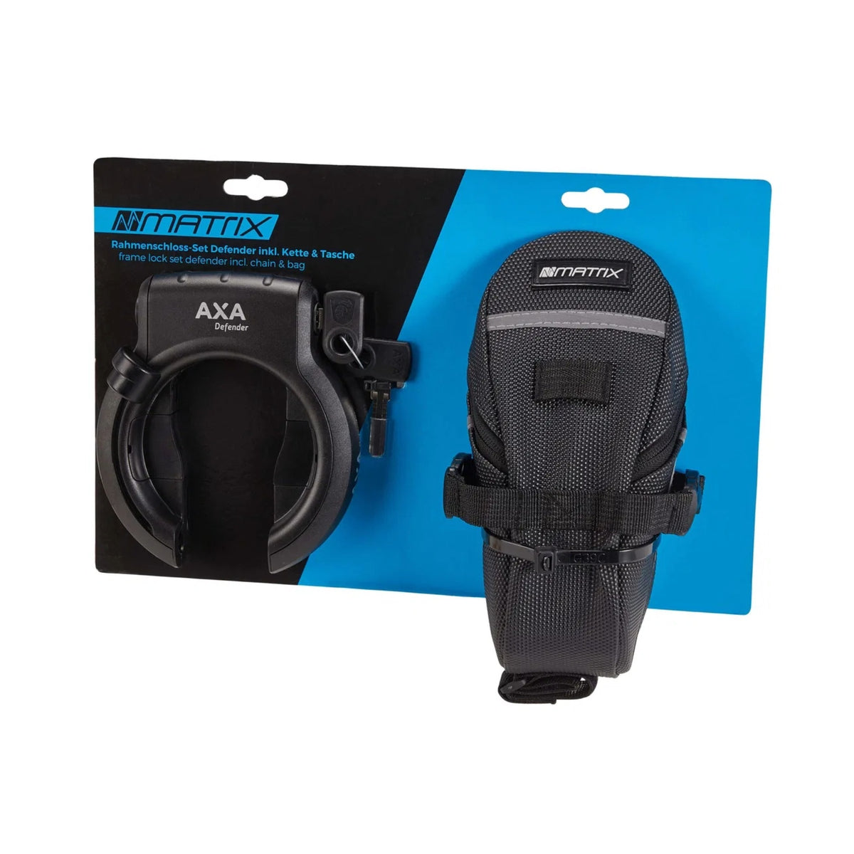 Matrix Rahmenschloss Set Defender RAA 1000 Kette und Tasche schwarz