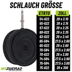 2x Schwalbe Schlauch SV 19F 40 mm  für 29" (54/75-622) Freeride + Reifenheber