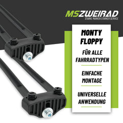 MSZweirad Ringschloss Flexmount Universal Adapter Befestigungsset Montagestreifen schwarz