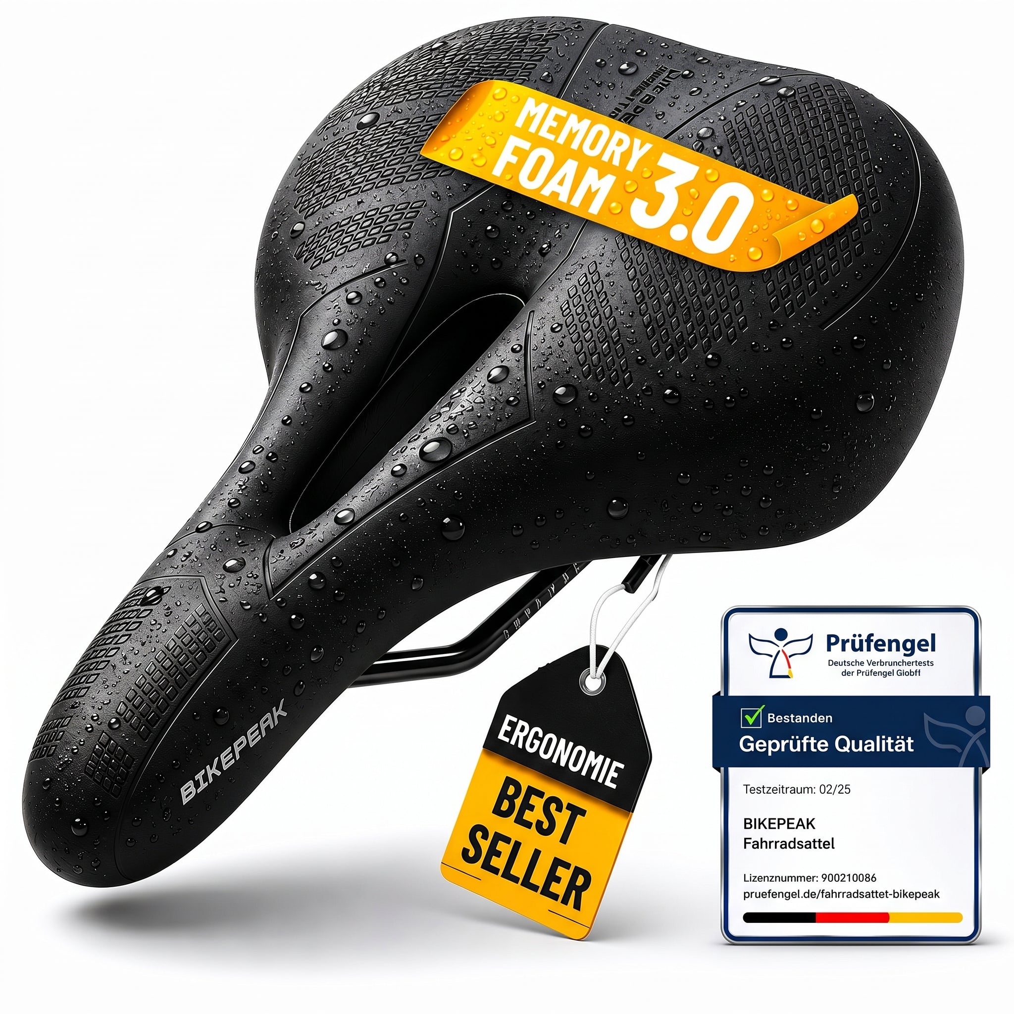 BikePeak Sattel Wählbar MTB-Trekking-City Memory-Schaum Fahrradsattel
