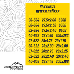 BikePeak 2x Fahrradschlauch Everäst MTB 29/28/27,5 Zoll mit Sclaverand/Presta Ventil 40mm