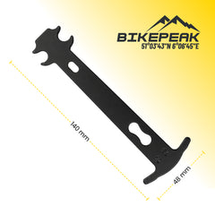 BikePeak Kettenverschleißlehre Fahrrad Kettenmesslehre 0,75% & 1,0% Stahl
