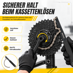 BikePeak Kettenpeitsche für Fahrrad Kassette – Stahl Werkzeug 293 mm