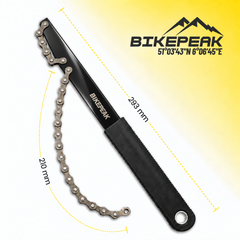 BikePeak Kettenpeitsche für Fahrrad Kassette – Stahl Werkzeug 293 mm