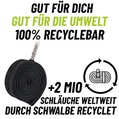 2x Schwalbe Fahrradschlauch AV 7 20 Zoll AV 40 mm 40/62-406 mit Reifenheber