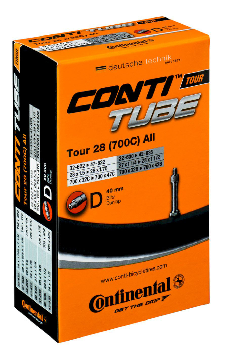 Continental Fahrradschlauch MTB/Tour/Race 26/27,5/28/29  Zoll SV AV DV Ventil