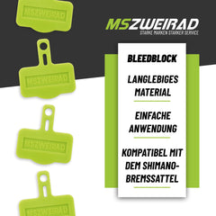 Shimano Bremsscheibe SM-RT56 6 Loch 180 mm + MSZweirad Bleedblock Abstandshalter