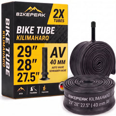 BikePeak 2x Fahrradschlauch Kilimaharo MTB 29/28/27,5 Zoll mit Auto/Schrader Ventil 40mm
