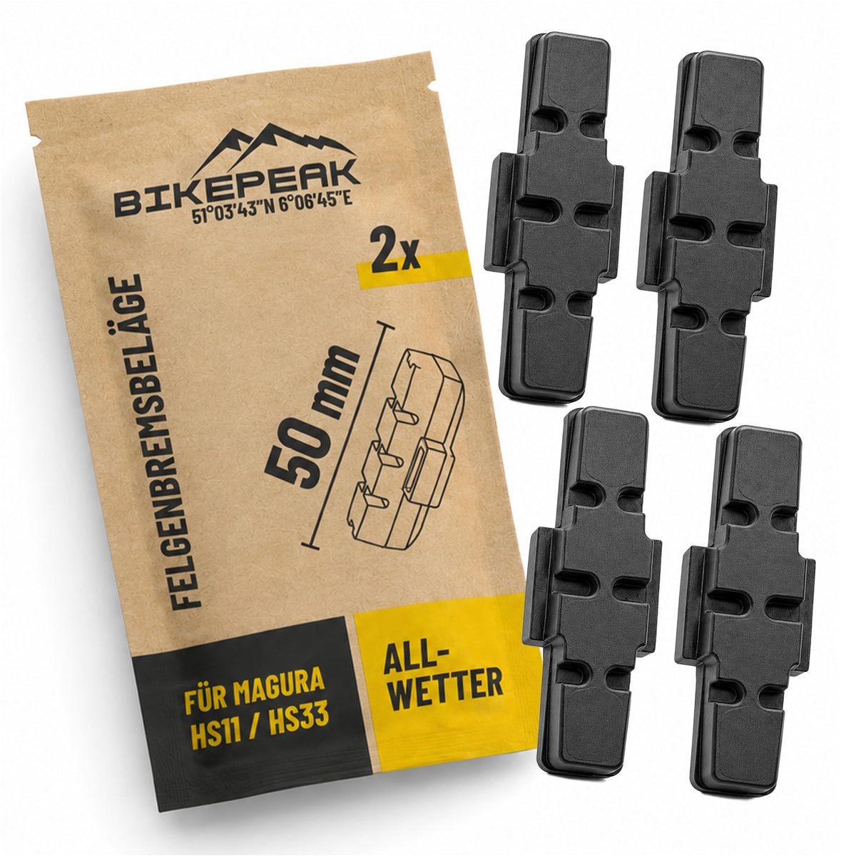 BikePeak Magura Bremsbelag für HS11/HS33