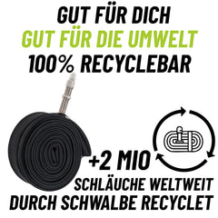 2x Schwalbe Schlauch 28 DV 17 (40mm) mit Reifenheber